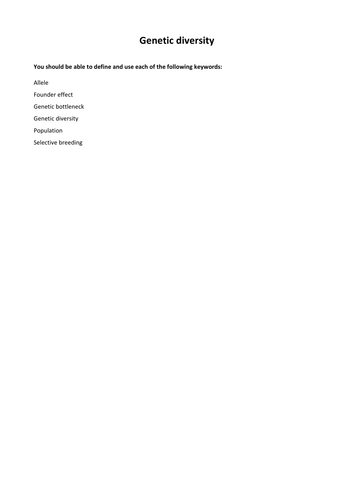 Worksheets Genetic Variation Worksheet aqa as classification and genetic diversity worksheets by pgs13 teaching resources tes