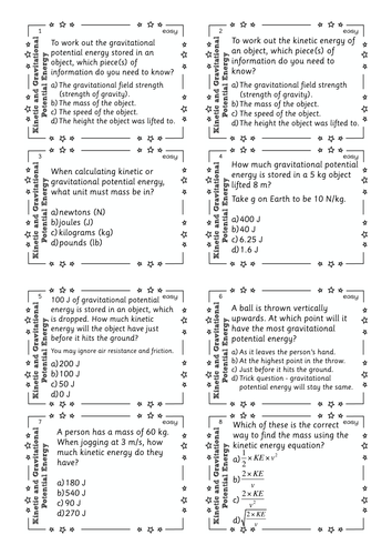 Worksheets Potential And Kinetic Energy Worksheets calculating potential energy worksheet delibertad gravitational sharebrowse