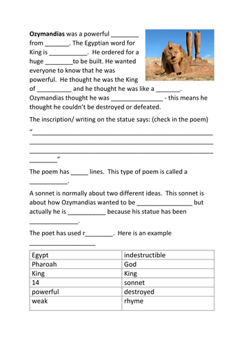 Ozymandias themes essay picture