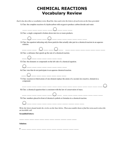 Worksheets Single Replacement Reaction Worksheet Answers chemical reactions entire unit homework with answers editable multiple choice exam chemistry by sciencecorner teaching resource