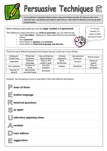 Worksheets Persuasive Techniques Worksheet persuasive techniques lessons and activities by steffih teaching resources tes