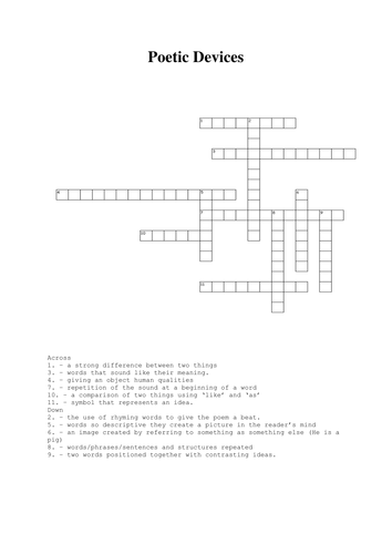 Worksheets Poetic Devices Worksheet poetic devices revision by biltonstilton teaching resources tes