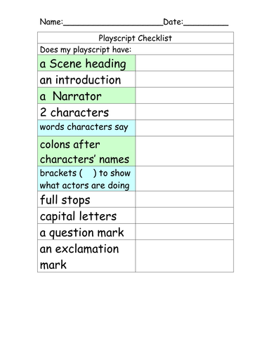 Playscripts year 3 homework 07 picture