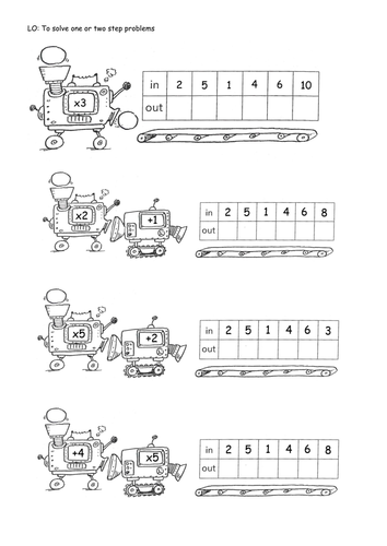 Worksheets Function Machines Worksheets sequence machines 1 step and 2 by isotope824 teaching resources tes
