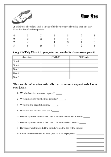 Worksheets Frequency Tables Worksheets tally chart worksheets and questions about data by missswillis teaching resources tes