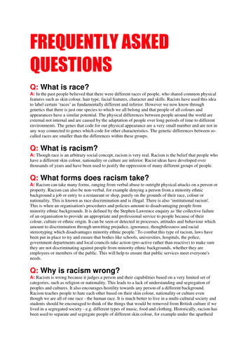 Worksheets Racism Worksheets racism by michael gamble teaching resources tes