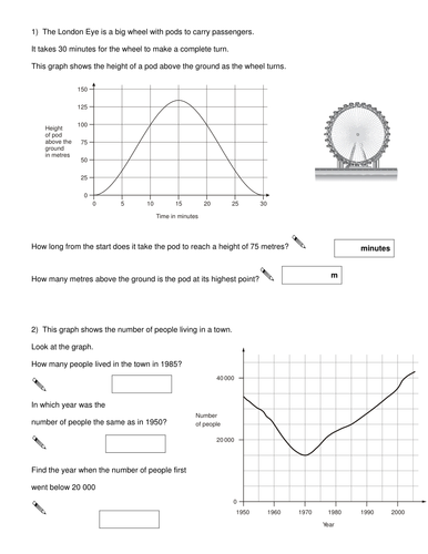 Drawing Line Graph Questions : All worksheets line graphs ks printable