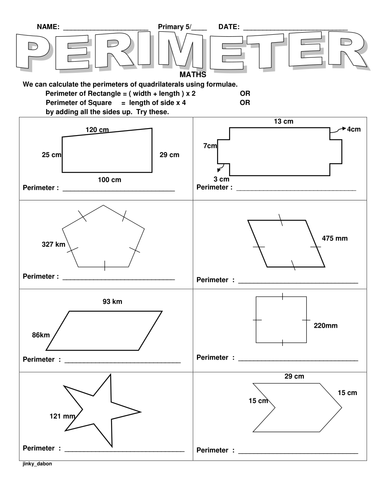 Worksheets Perimeter Of Polygons Worksheet ks2 perimeter of different shapes by jinkydabon teaching resources tes