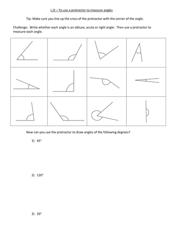 Worksheets Drawing Angles Worksheet collection of measuring and drawing angles worksheet sharebrowse with a protractor by totally mad teaching