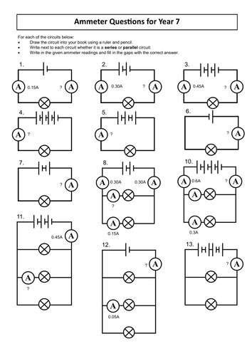 Worksheets Circuit Worksheet resources for ks3 electricity unit by dazayling teaching tes