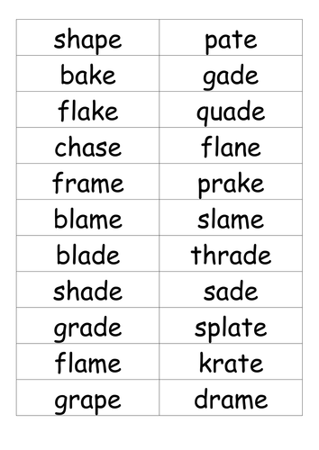 Worksheets Ie Words Phonics List split digraph real and alien words by louubelle teaching resources tes