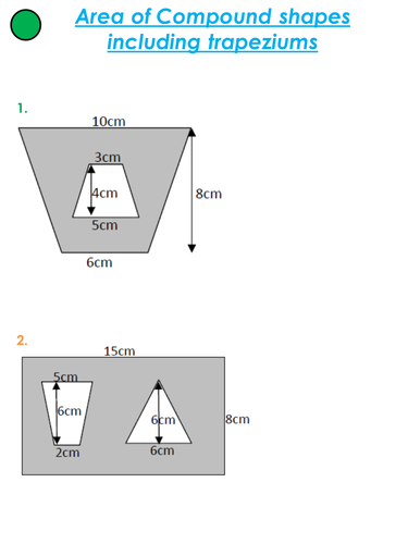 Worksheets Composite Area Worksheet area of compound shapes functional gcse exam qs by tomalley4 teaching resources tes