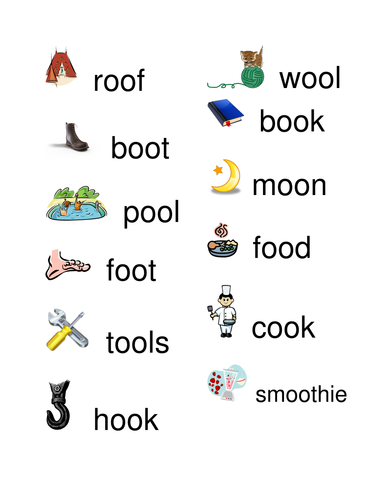 Worksheet Words With Oo Sound Like Book sorting oo words long versus short sounds phonics ks1 by gemvictoria teaching resources tes