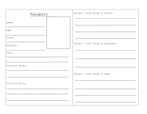Career Day Passport Template For Students