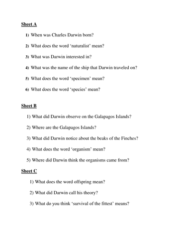 Worksheets Work Sheet Of Evolution Course evolution by sameena171 teaching resources tes