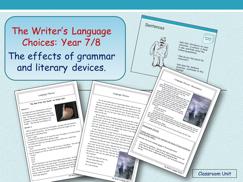 the-writer-s-language-choices-years-7-and-8-teaching-resources