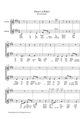 Times Tables Song - Three's a Waltz! 