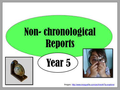 Non chronological report ks2 image
