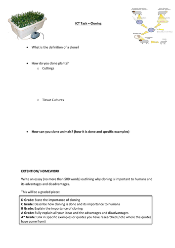 GCSE Cloning ICT/ Research Lesson | Teaching Resources