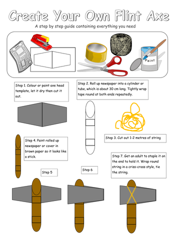 Unique Stone Age Art & DT Lesson - Create a Flint Axe - Full ...