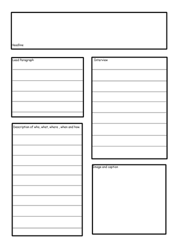 Complete Lesson Year 5 English Creating A Newspaper Article Teaching Resources