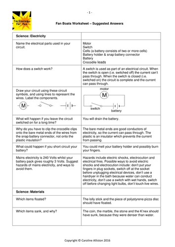 KS2 Electricity, Materials, Forces: Design, Make &amp; Test a 