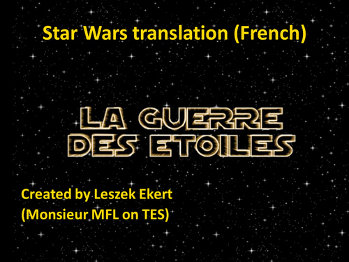 Star Wars translation - French