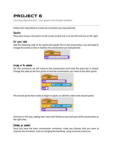 Code Lesson B2-2 Speech in Scratch