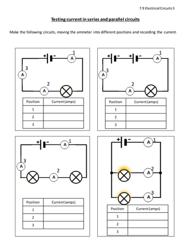 7.9 Electrical Circuits SoW | Teaching Resources