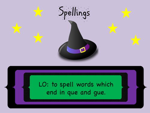 SPaG Year 3 and 4 Spellings: Words ending in -gue and -que