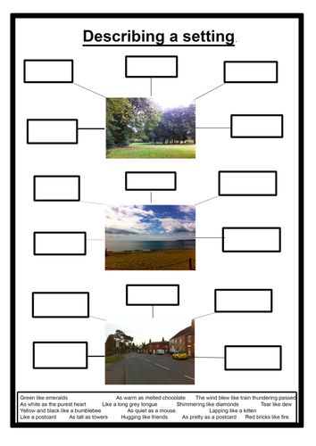 Complete Lesson - Year5 Using similes in descriptions by BBadger