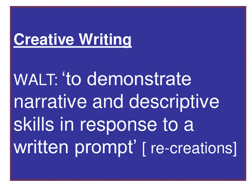 Creative Writing 2:poetry stimulus; recreative.