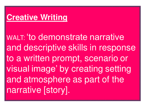 Creative writing   setting the scene by missrathor 