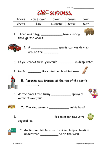 vowel digraphs set 6 ou ow and oi oy sound teaching resources