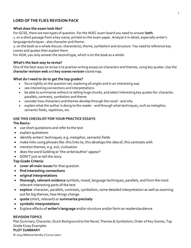 Lord of the flies essay questions wjec image