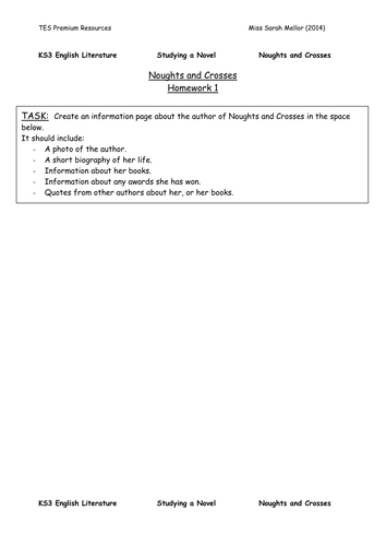 Noughts and crosses worksheets image