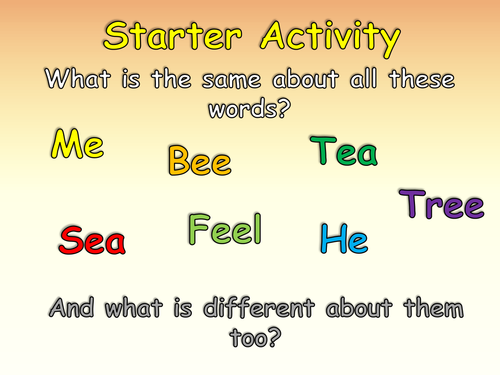EYFS or KS1 Phonics - The ea Sound . A Complete Engaging and Flexible Lesson