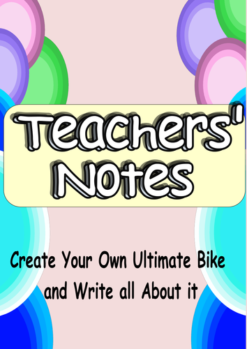 Boys' Writing: The Ultimate Bike. Creative Writing or Big Writing VCOP + Audience Purpose Genre