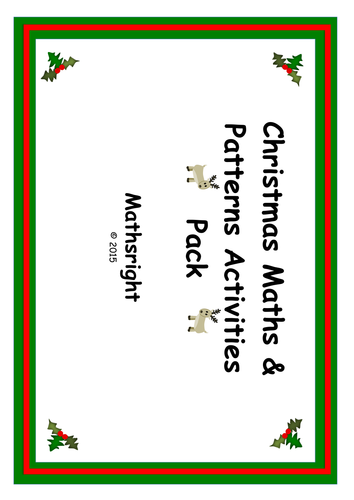 Christmas Maths and Patterns Activities Pack | Teaching Resources