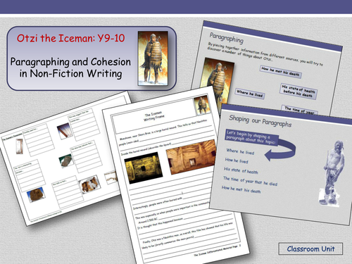 The Iceman Investigation - Paragraphing and Cohesion: (Years 9 and 10)