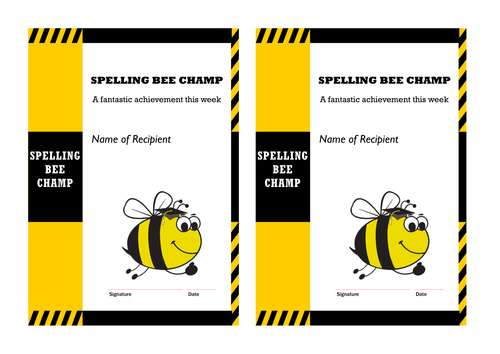 Complete Year 3 multi-task spelling bees scheme