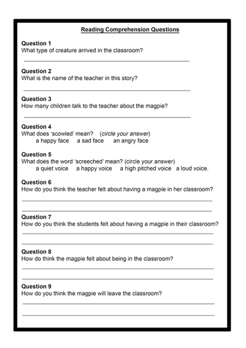 complete lesson year5 reading comprehension teaching resources