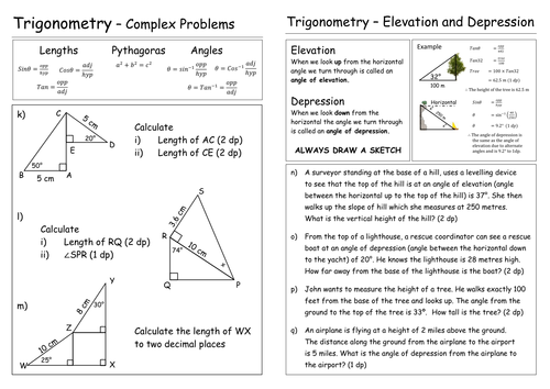 Trigonometry worksheet by Pebsy - Teaching Resources - TES