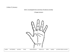 Five finger prayer by MegJacques | Teaching Resources