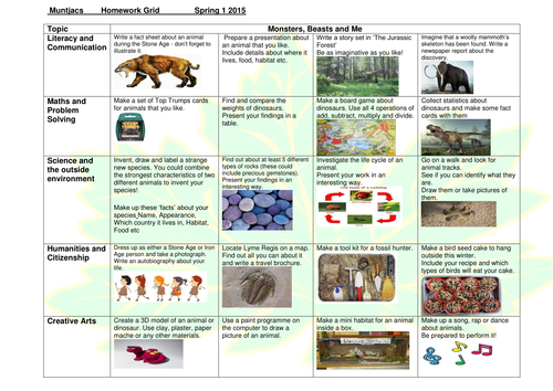 Rainforest homework grid ks2 08 image