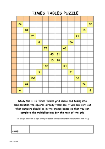 times-tables-puzzles-teaching-resources