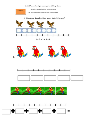 year 1 multilplication repeated addition and arrays by shaunage