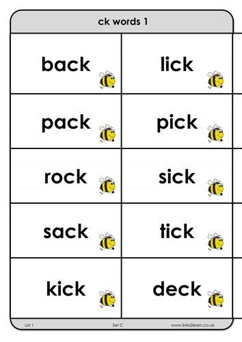36 Spelling bees lists and multi-task scheme for phonic phase 3 ...
