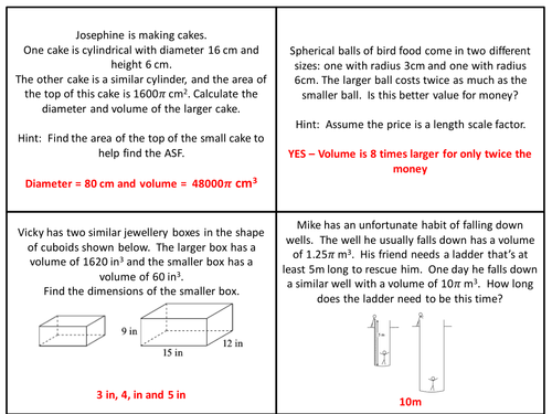 Volume Scale Factors By Ctaylor146 Teaching Resources Tes 7083