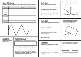 year 10 science waves revision mat teaching resources